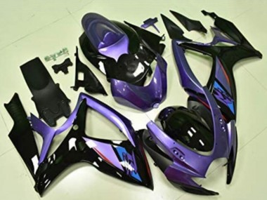 2006-2007 Suzuki GSXR 600/750 Motorcycle Fairings - Purple Glossy Black Blue UK