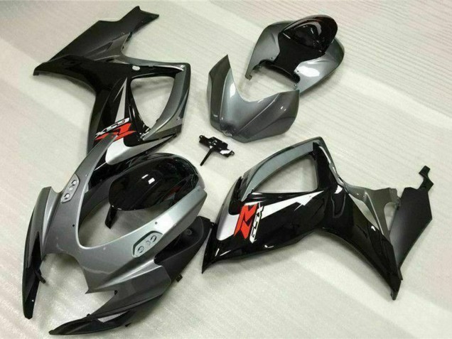 2006-2007 Suzuki GSXR 600/750 Motorcycle Fairings - Silver Grey Glossy Black Red UK