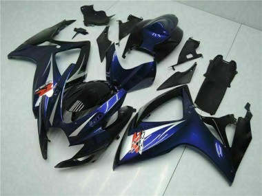 2006-2007 Suzuki GSXR 600/750 Motorcycle Fairings - Glossy Black Blue UK
