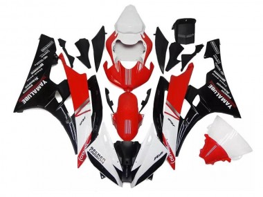 2006-2007 Yamaha YZF R6 Motorcycle Fairings - White Red Black UK