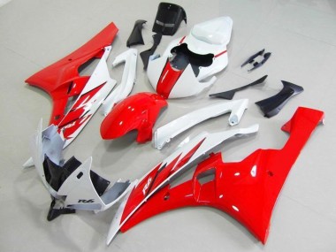 2006-2007 Yamaha YZF R6 Bike Fairings - White Red UK