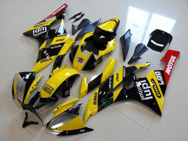 2006-2007 Yamaha YZF R6 Motorcycle Fairings - Yellow Glossy Black Red Green Motul Monster UK
