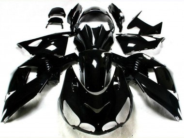 2006-2011 Kawasaki ZX14R ZZR1400 Motorcycle Fairings - Glossy Black UK