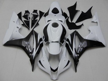 2007-2008 Honda CBR600RR Bike Fairings - White Glossy Black UK