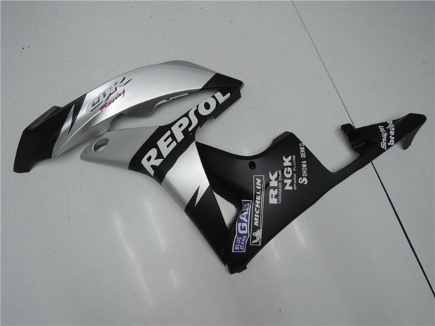 2007-2008 Honda CBR600RR Motorcycle Fairings - Matte Black Silver Grey Repsol UK