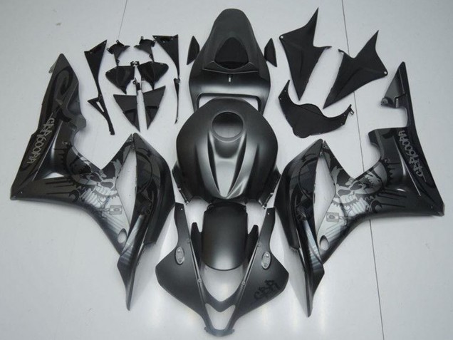 2007-2008 Honda CBR600RR Motorcycle Fairings - Matte Black Graffiti UK