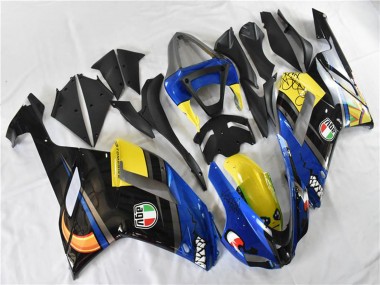 2007-2008 Kawasaki ZX6R Motorcycle Fairings - Blue Shark UK