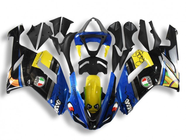 2007-2008 Kawasaki ZX6R Motorcycle Fairings - Blue Shark UK