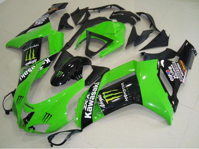 2007-2008 Kawasaki ZX6R Motorcycle Fairings - Monster Green UK