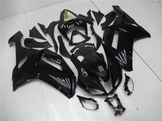 2007-2008 Kawasaki ZX6R Abs Motorcycle Fairing - Glossy Black UK
