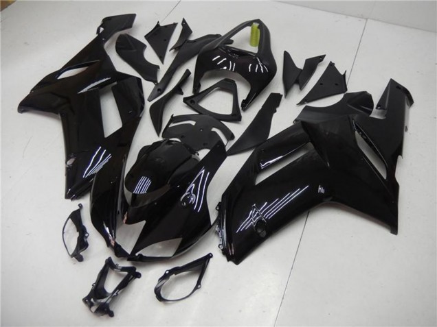 2007-2008 Kawasaki ZX6R Abs Motorcycle Fairing - Glossy Black UK