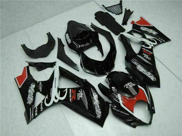 2007-2008 Suzuki GSXR 1000 Motorcycle Fairings - Glossy Black Red White UK
