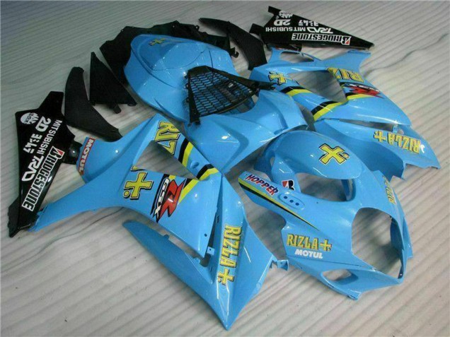 2007-2008 Suzuki GSXR 1000 Motorcycle Fairing Kits - Blue Gold Black Rizla UK