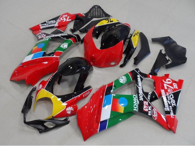 2007-2008 Suzuki GSXR 1000 Motorcycle Fairings - Red Yellow Black Blue White Green UK