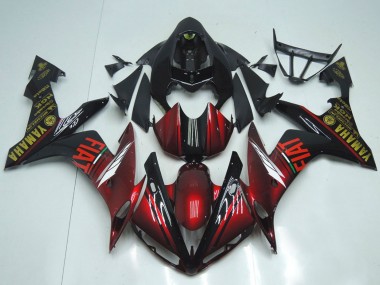 2007-2008 Yamaha YZF R1 Motorcycle Fairings - Maroon Red Black Fiat UK