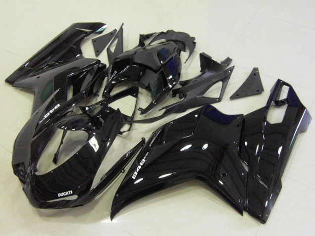 2007-2014 Ducati 848 Motorcycle Fairings - Glossy Black UK