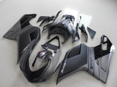 2007-2014 Ducati 848 Motorcycle Fairings - Grey Matte Black UK
