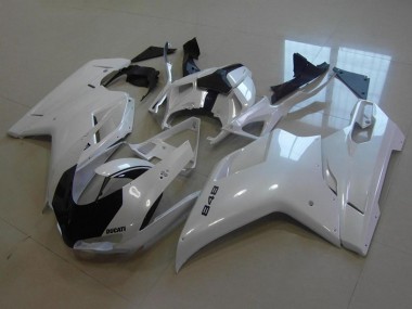 2007-2014 Ducati 848 Motorcycle Fairings - Glossy White UK