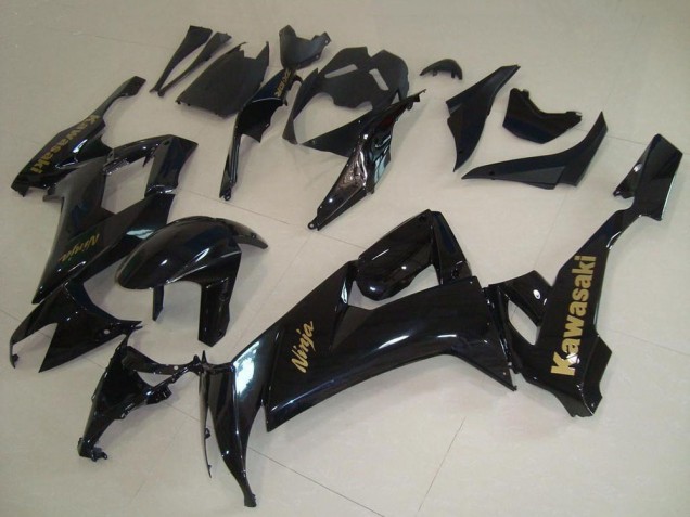2008-2010 Kawasaki ZX10R Motorcycle Fairings - Glossy Black Gold Decal UK