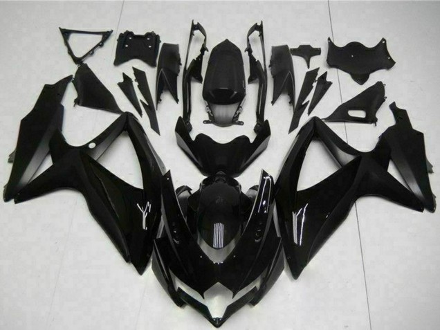 2008-2010 Suzuki GSXR 600/750 Motorcycle Fairings - Glossy Black Matte Black UK