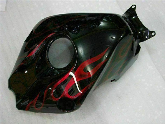 2008-2011 Honda CBR1000RR Motorcycle Fairing Kits - Glossy Black Red Flame UK