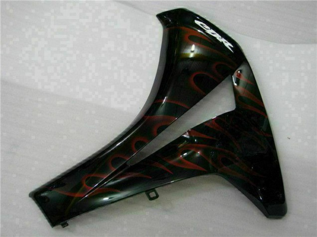 2008-2011 Honda CBR1000RR Motorcycle Fairing Kits - Glossy Black Red Flame UK