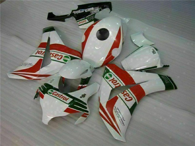 2008-2011 Honda CBR1000RR Motorcycle Fairings - White Red Green Castrol UK