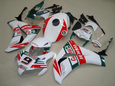 2008-2011 Honda CBR1000RR Motorcycle Fairings - White Red Dark Green Castrol No 9 UK