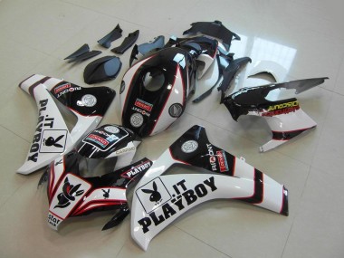 2008-2011 Honda CBR1000RR Motorcycle Fairings - White Red Glossy Black Playboy UK