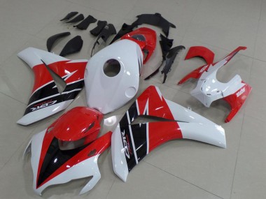 2008-2011 Honda CBR1000RR Motorcycle Fairings Kits - White Red Glossy Black UK