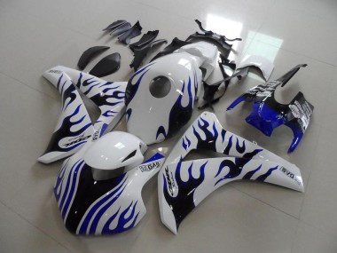 2008-2011 Honda CBR1000RR Motorcycle Fairings - White Blue Flame Racing UK