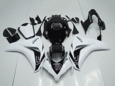 2008-2011 Honda CBR1000RR Motorcycle Fairings Kit - White Glossy Black UK