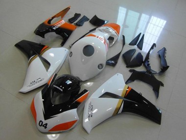2008-2011 Honda CBR1000RR Motorcycle Fairings - White Orange Glossy Black Racing UK