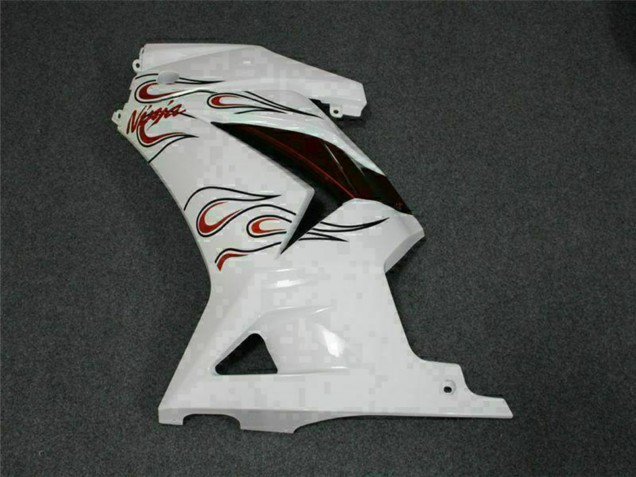 2008-2012 Kawasaki EX250 Motorcycle Fairings - White Red UK