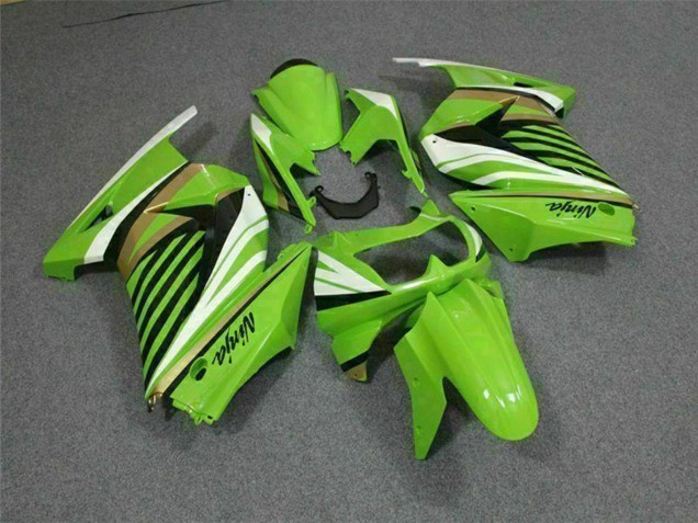 2008-2012 Kawasaki EX250 Motorcycle Fairing - Green White Black UK