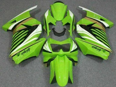 2008-2012 Kawasaki EX250 Motorcycle Fairing - Green White Black UK