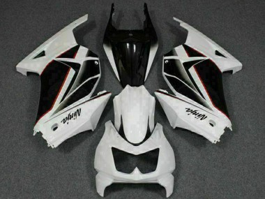 2008-2012 Kawasaki EX250 Motorcycle Fairings - White Black Ninja UK