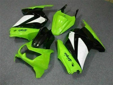 2008-2012 Kawasaki EX250 Motorcycle Fairings - Green White Black UK