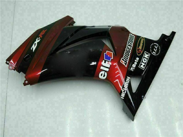 2008-2012 Kawasaki EX250 Motorcycle Fairings - Glossy Black Maroon Red UK