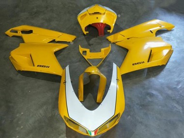 2008-2012 Kawasaki EX250 Motorcycle Fairings - White Yellow UK