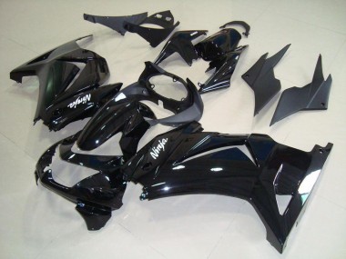 2008-2012 Kawasaki ZX250R Motorcycle Fairings - Glossy Black White Ninja UK