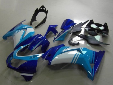 2008-2012 Kawasaki ZX250R Motorcycle Fairings - Light Blue White Dark Blue UK