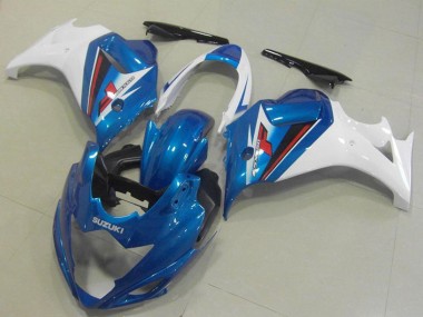 2008-2013 Suzuki GSX650F Motorcycle Fairings - White Blue UK