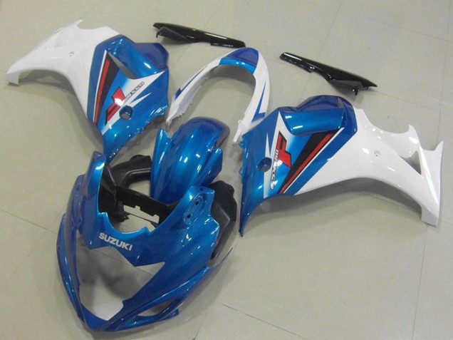 2008-2013 Suzuki GSX650F Motorcycle Fairings - White Blue UK