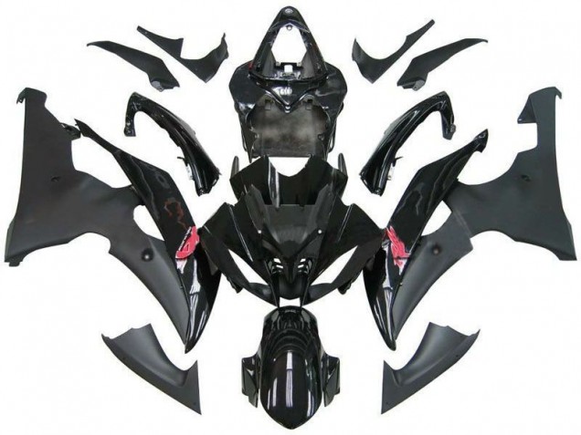 2008-2016 Yamaha YZF R6 Motorcycle Fairing - Glossy Black Matte Black UK