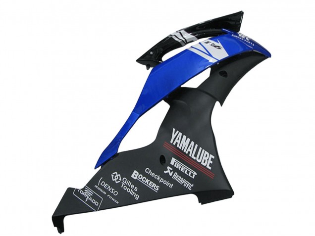 2008-2016 Yamaha YZF R6 Motorcycle Fairings - White Blue Matte Black Yamalube UK