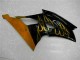 2008-2016 Yamaha YZF R6 Motorcycle Fairings - Glossy Black Gold Flame UK