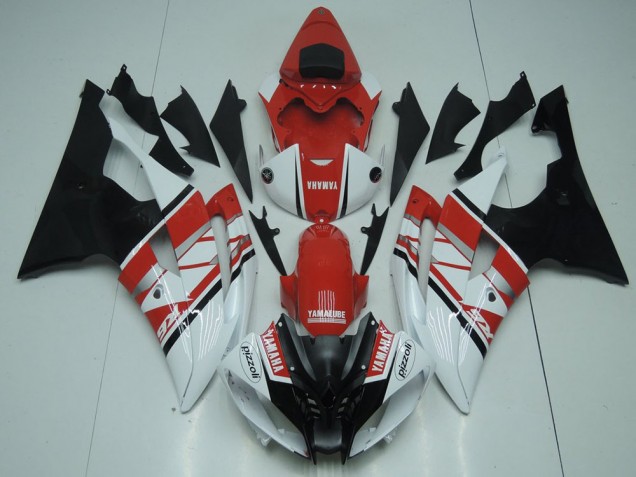 2008-2016 Yamaha YZF R6 Motorcycle Fairing - White Red Black UK