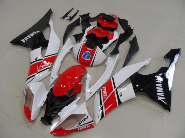 2008-2016 Yamaha YZF R6 Bike Fairings - White Red Glossy Black UK
