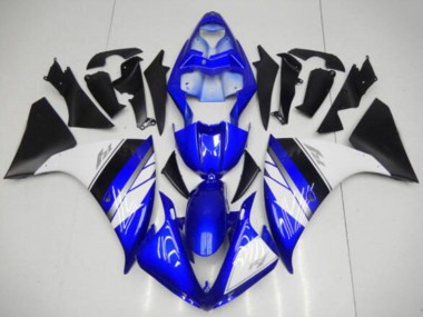 2009-2011 Yamaha YZF R1 Motorcycle Fairings - Blue White Matte Black UK